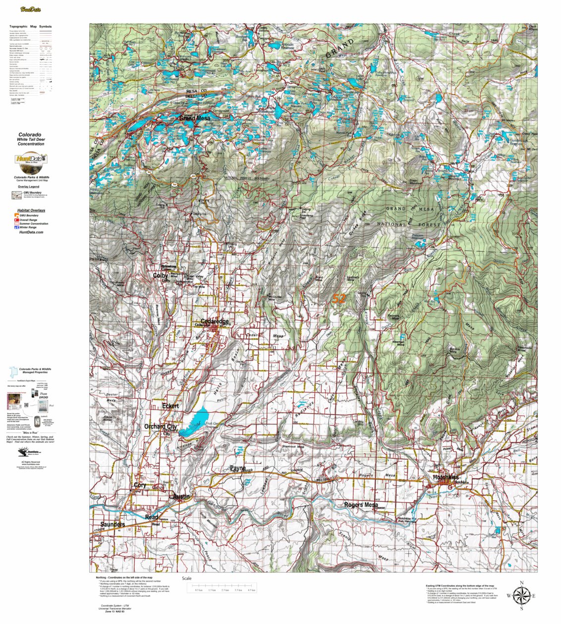 CO_52_White_Tail_Deer_Habitat map by Colorado HuntData LLC - Avenza Maps