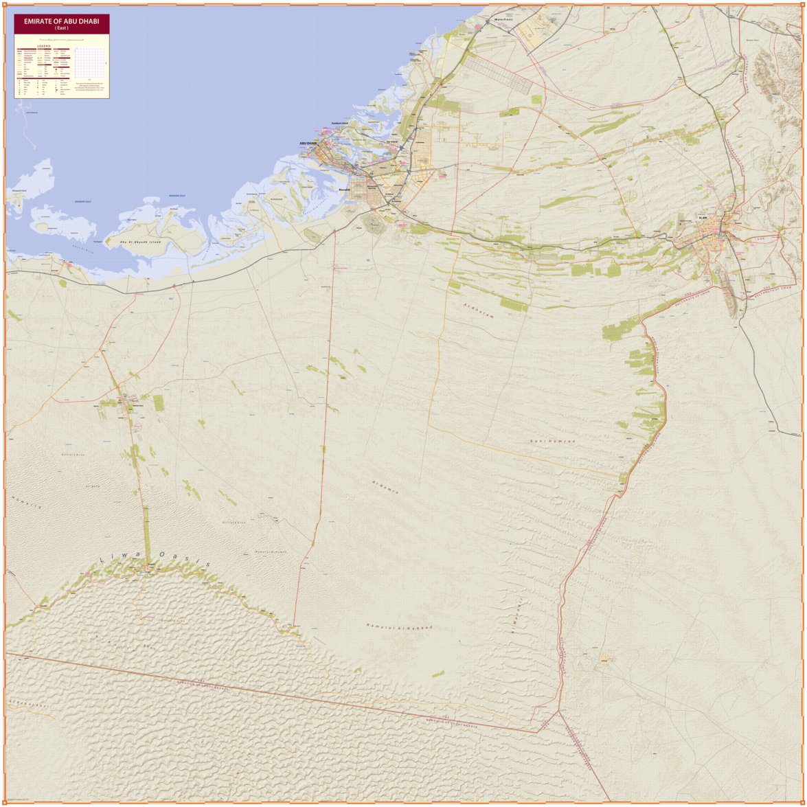 Emirate Abu Dhabi East Map By Geoforma Fze Avenza Maps 1440