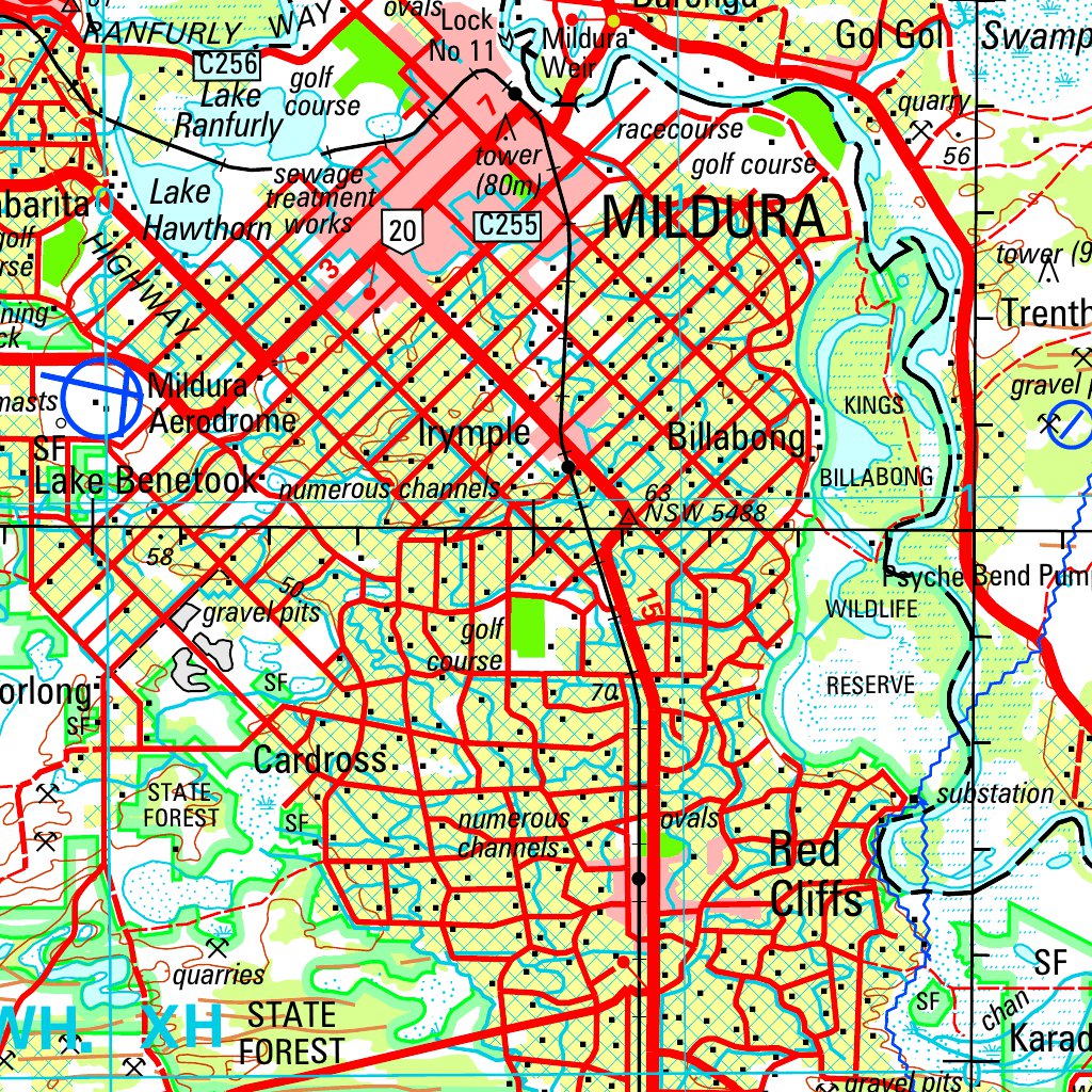 Mildura SI54 11 Map By Geoscience Australia Avenza Maps Avenza Maps   Geoscience Australia Mildura Si54 11 Digital Map 35487306449052 