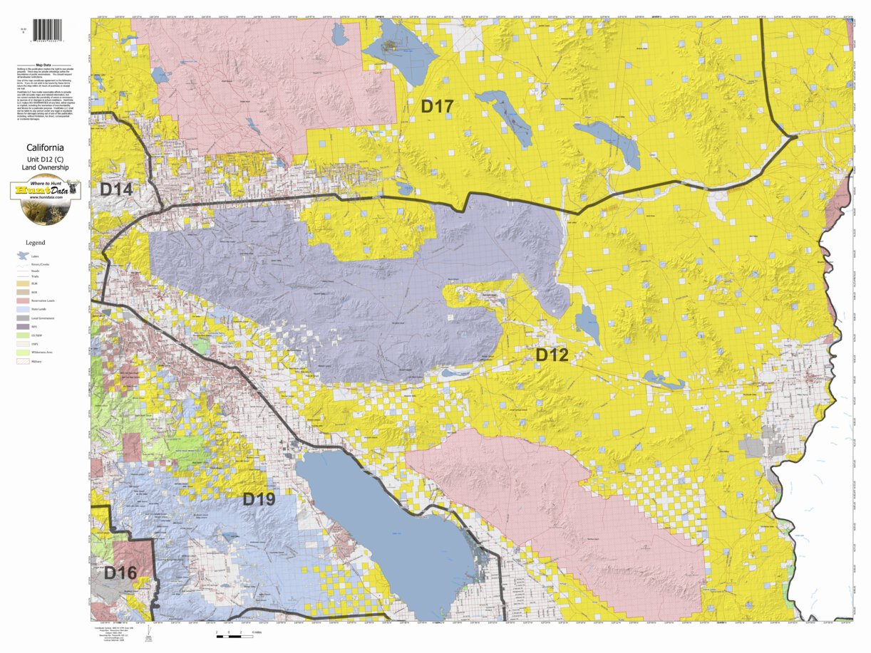 California Deer Hunting Zone D12(C) Map map by HuntData LLC Avenza