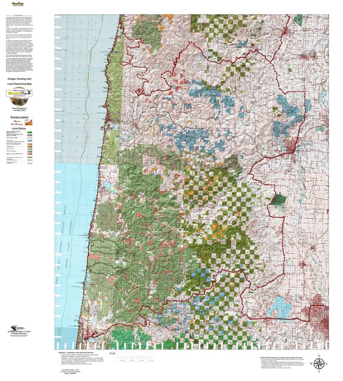 Huntdata Llc Oregon Hunting Unit 18 Alsea Land Ownership Map Digital Map 34307529015452 ?v=1662418049