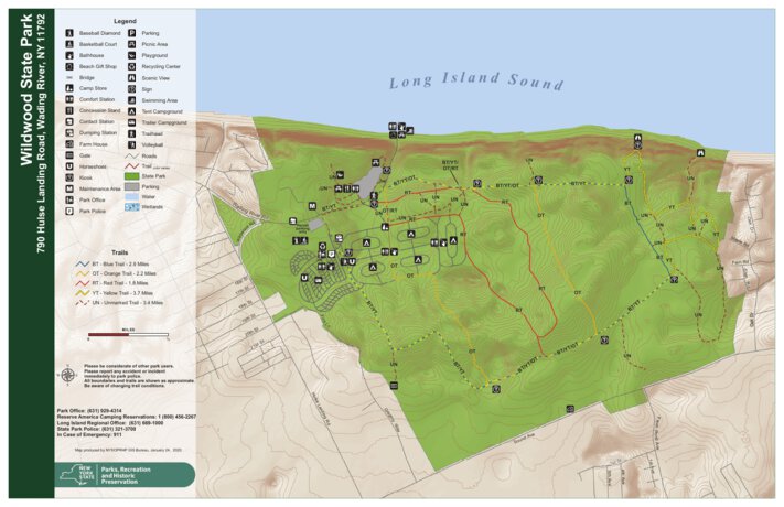 Wildwood State Park Trail Map by New York State Parks | Avenza Maps