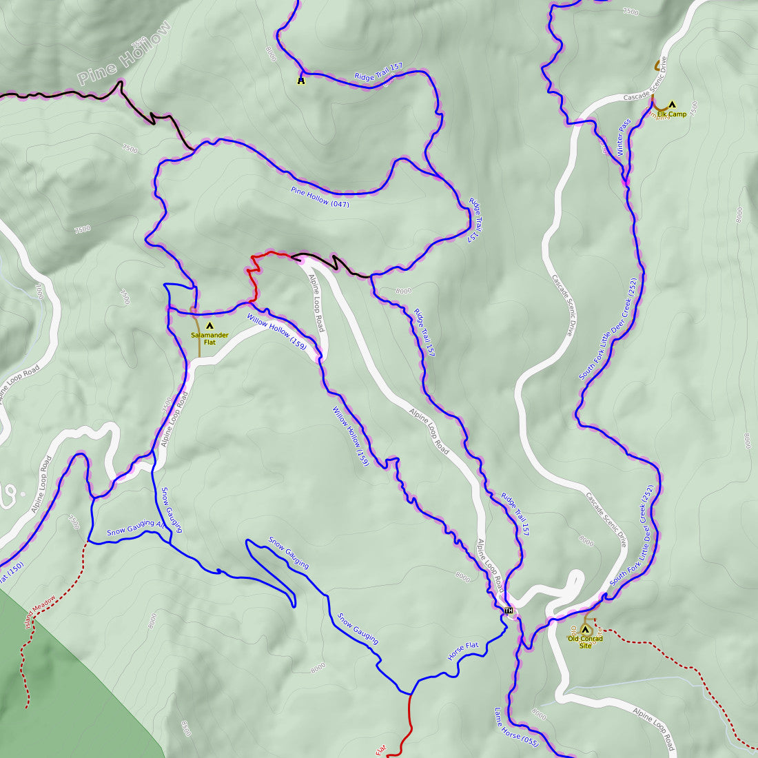 Af Canyon Hike Bike And Motorized Map By Orbital View Inc Avenza