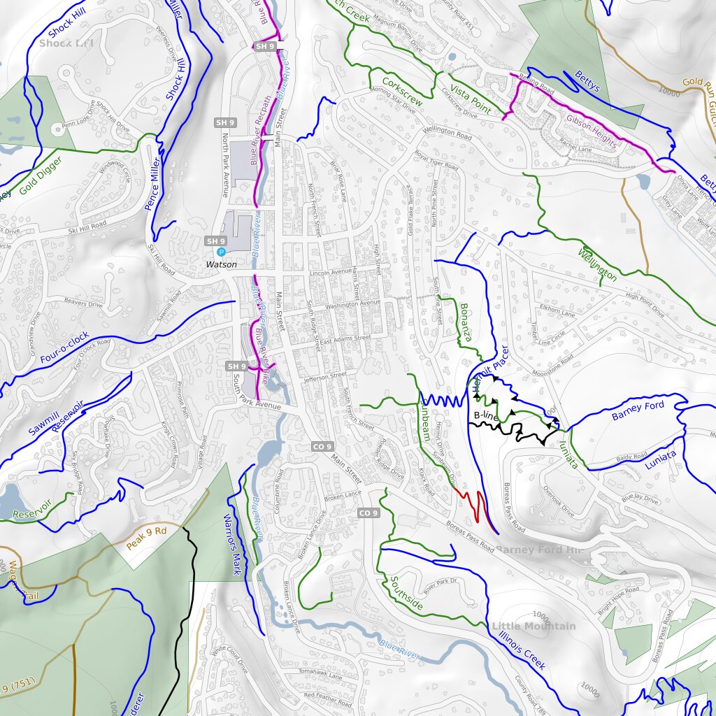 Breckenridge Hike And Bike Trails Map By Orbital View Inc Avenza