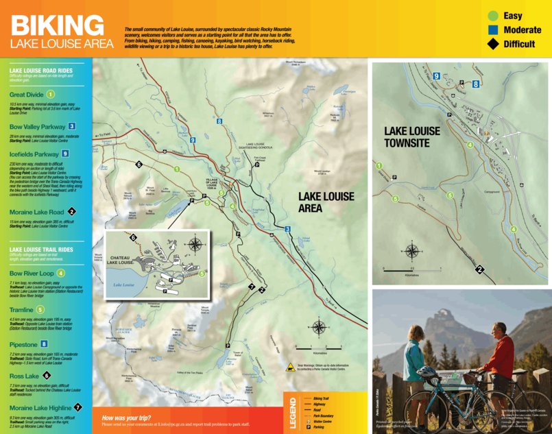 Banff National Park Lake Louise Biking Trails Map By Parks Canada   Parks Canada Banff National Park Lake Louise Biking Trails Digital Map 34273586020508 