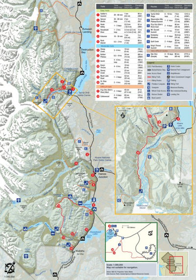 Kluane National Park Trail Map Map By Parks Canada Avenza Maps Avenza Maps 6706
