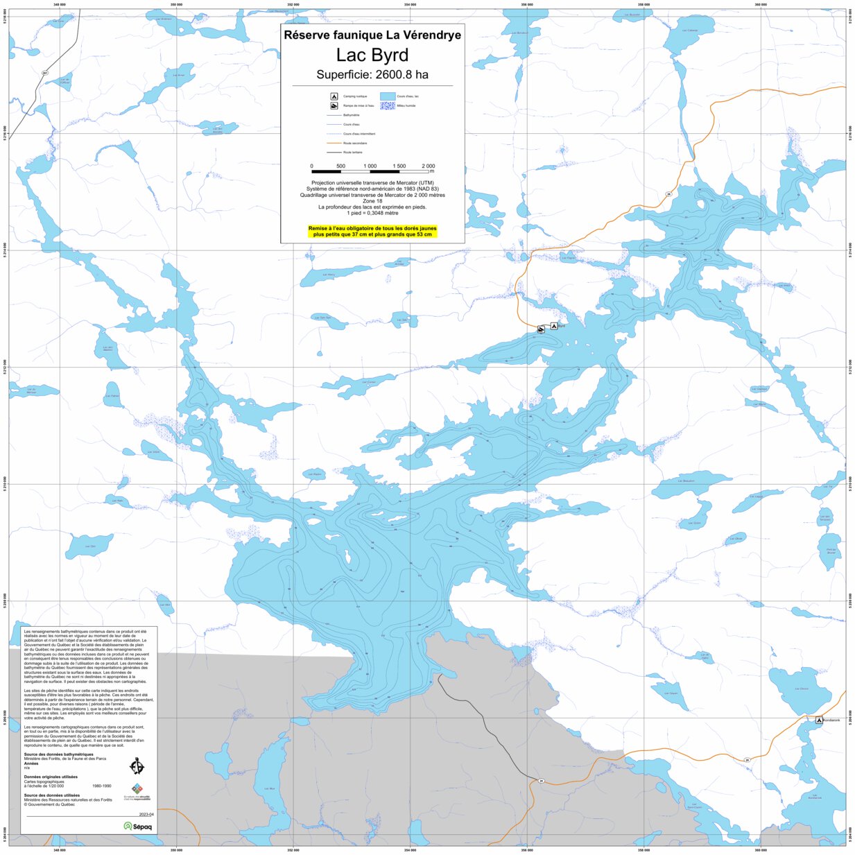 Lac Byrd La Vérendrye Map By Sepaq Avenza Maps Avenza Maps 