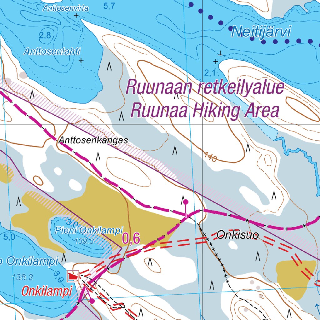 Ruunaan retkeilyalue 1:25 000 map by Tapio Palvelut Oy / Karttakeskus -  Avenza Maps | Avenza Maps