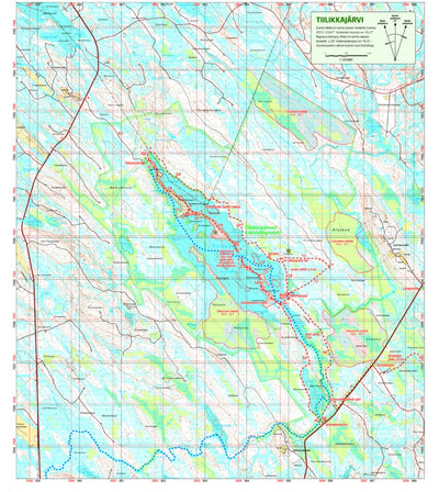 Tiilikkajärven kansallispuisto 1:25 000 map by Tapio Palvelut Oy /  Karttakeskus - Avenza Maps | Avenza Maps