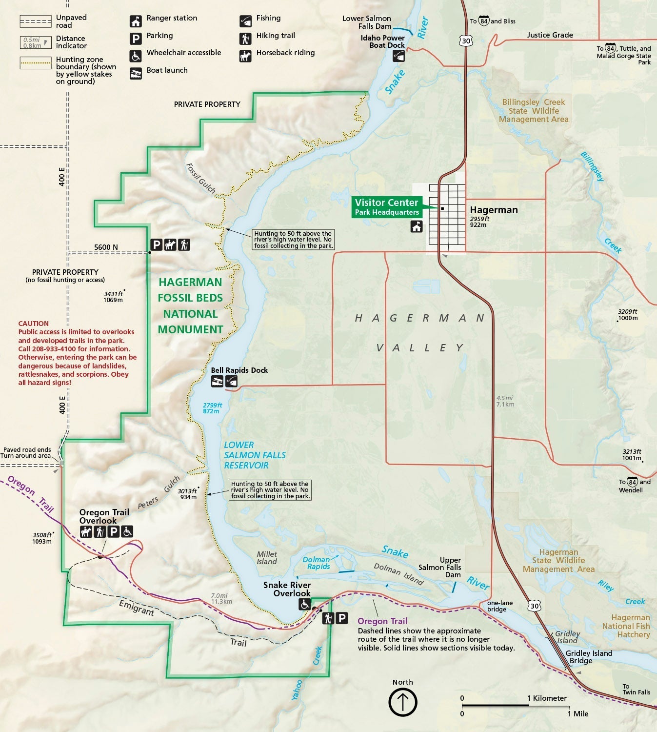 Hagerman Fossil Beds National Monument map by US National Park Service -  Avenza Maps | Avenza Maps