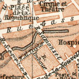 Pau city map, 1902 by Waldin - Avenza Maps  Avenza Maps