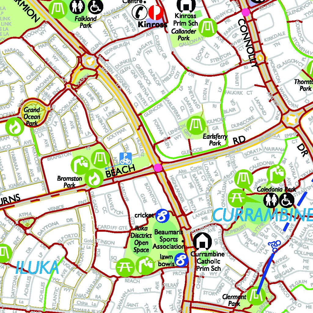 City of Joondalup - North Walking Cycling map by Western Australia Department of Transport 