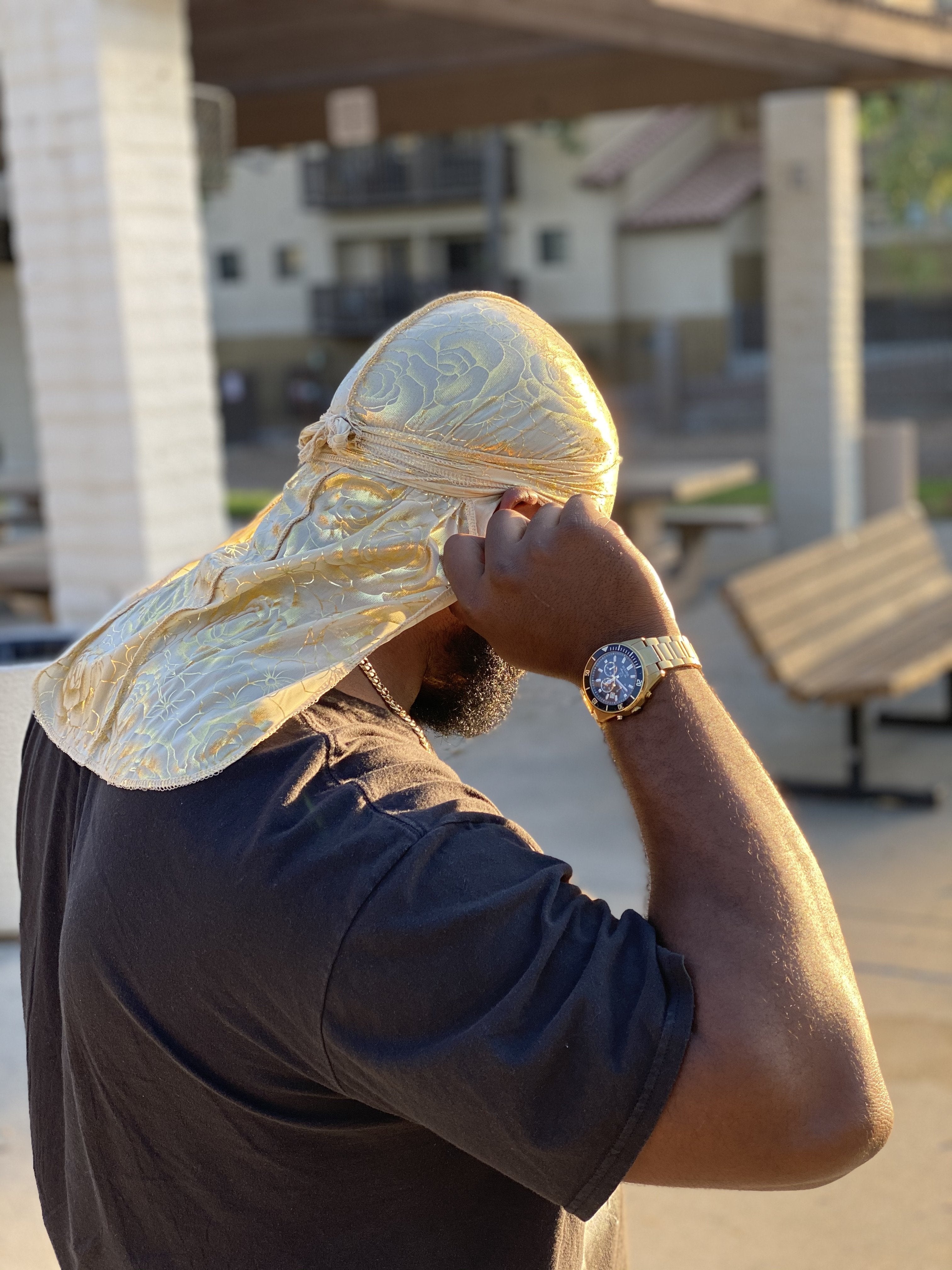 Brown “VL” Silky Durag