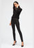 The Skinny Coated Slim Illusion Jeans - Black - Domino Style