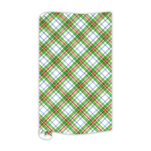 Pink & Burgundy Jagged Edge Plaid Wrapping Paper by WhiteRosesPatterns