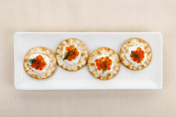 Halloween Caviar Crackers