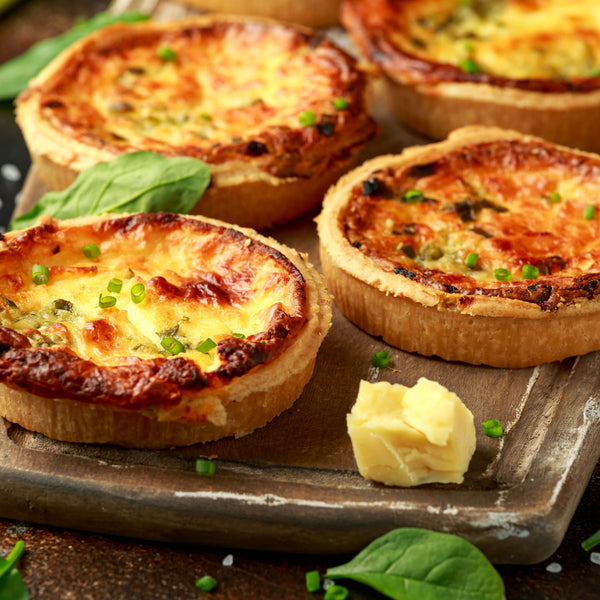 crab and cheddar tart