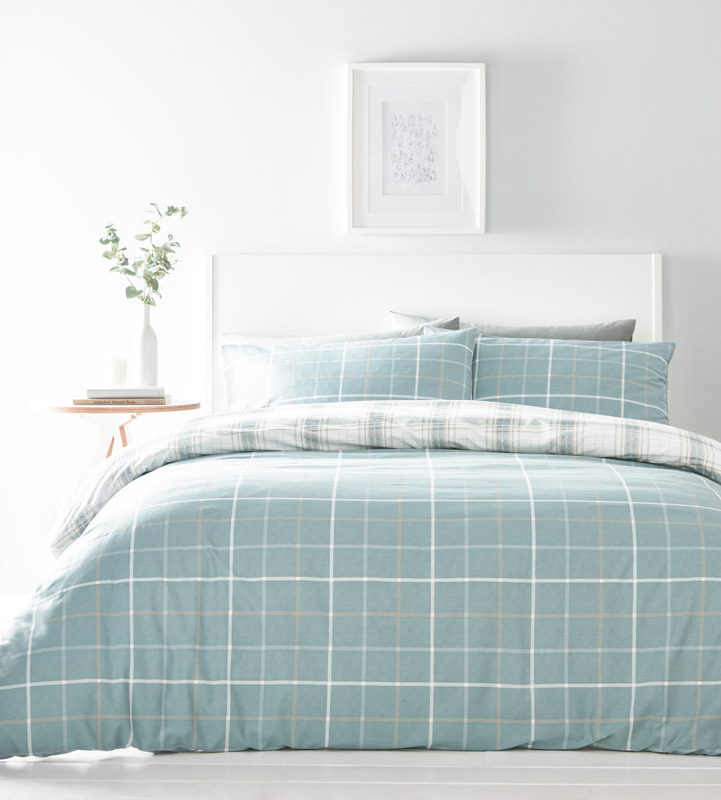 duck egg single duvet set