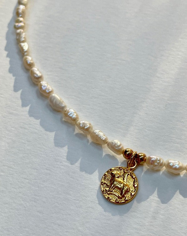 Gold Zodiac Necklace – KARO KORU