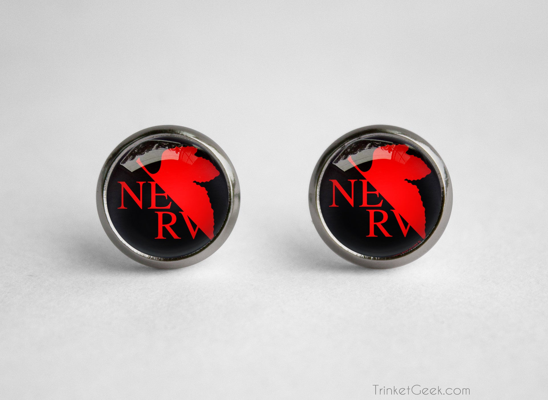 Neon Genesis Evangelion Organization Nerv Logo Earrings Trinket Geek