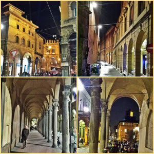 Bellissima architettura di Bologna di notte.