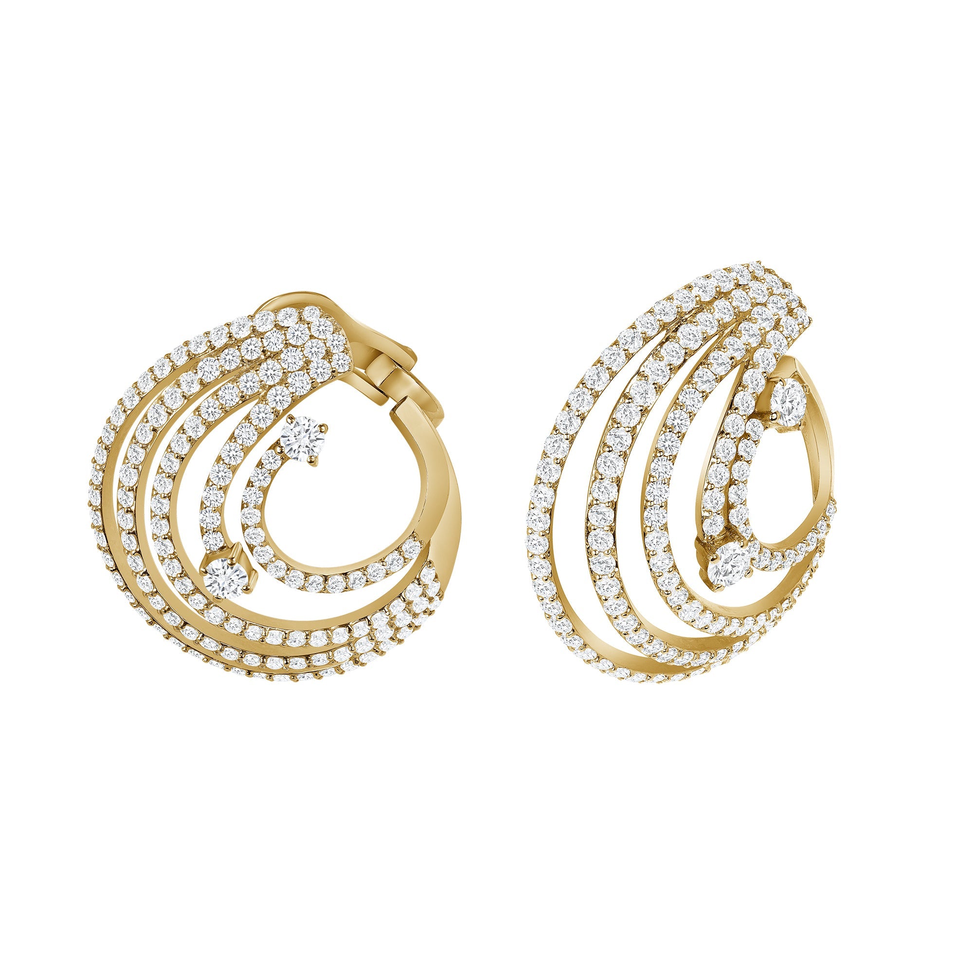 Diamond Swirl Hoop Earrings – YESSAYAN.com