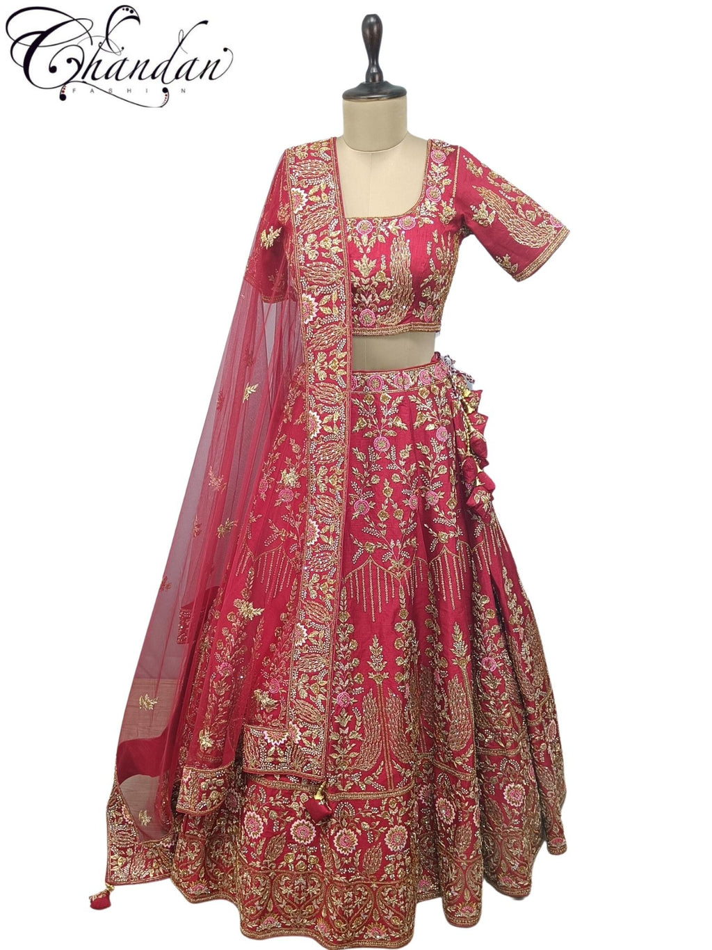 Buy Velvet Maroon Bridal Lehenga LLCV111552