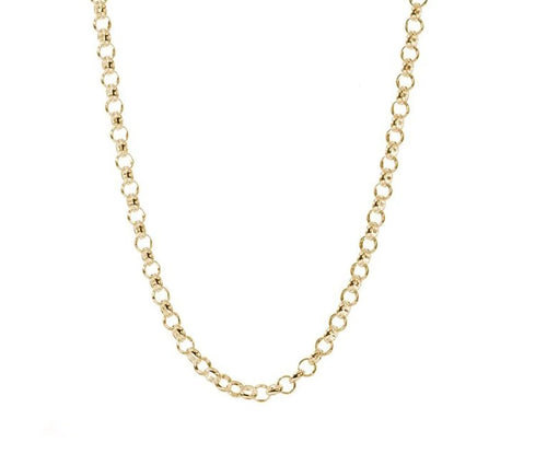 18kt Gold Chain 70cm Barbada Plana