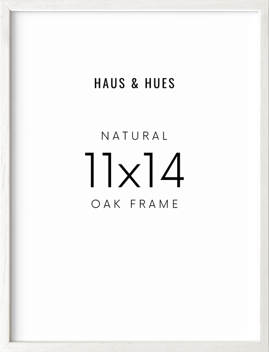 HAUS AND HUES Solid Oak 8x8 Picture Frame Matted to 4x4 - 8x8