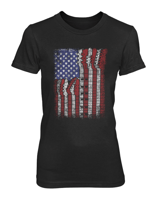 Guitar Flag - Womens - Tshirt - Small to 3XL | Me By Me