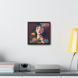 Vintage Women Smoking Flowers Prints Canvas Print In A Frame - Me By Me