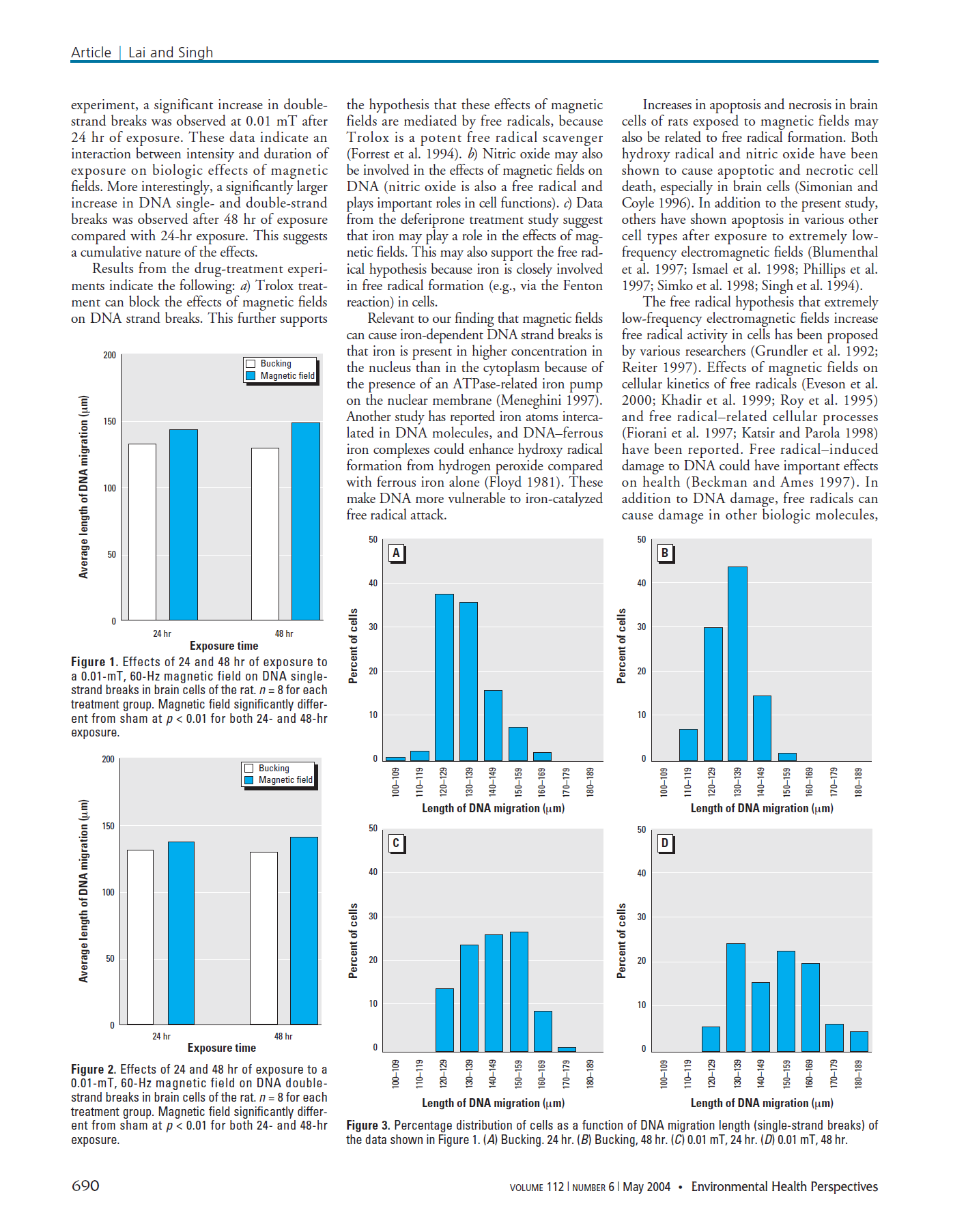 EMF research | Henry Lai | Magnetic-Field-Induced DNA Strand Breaks in Brain Cells of the Rat | Einstein Brain