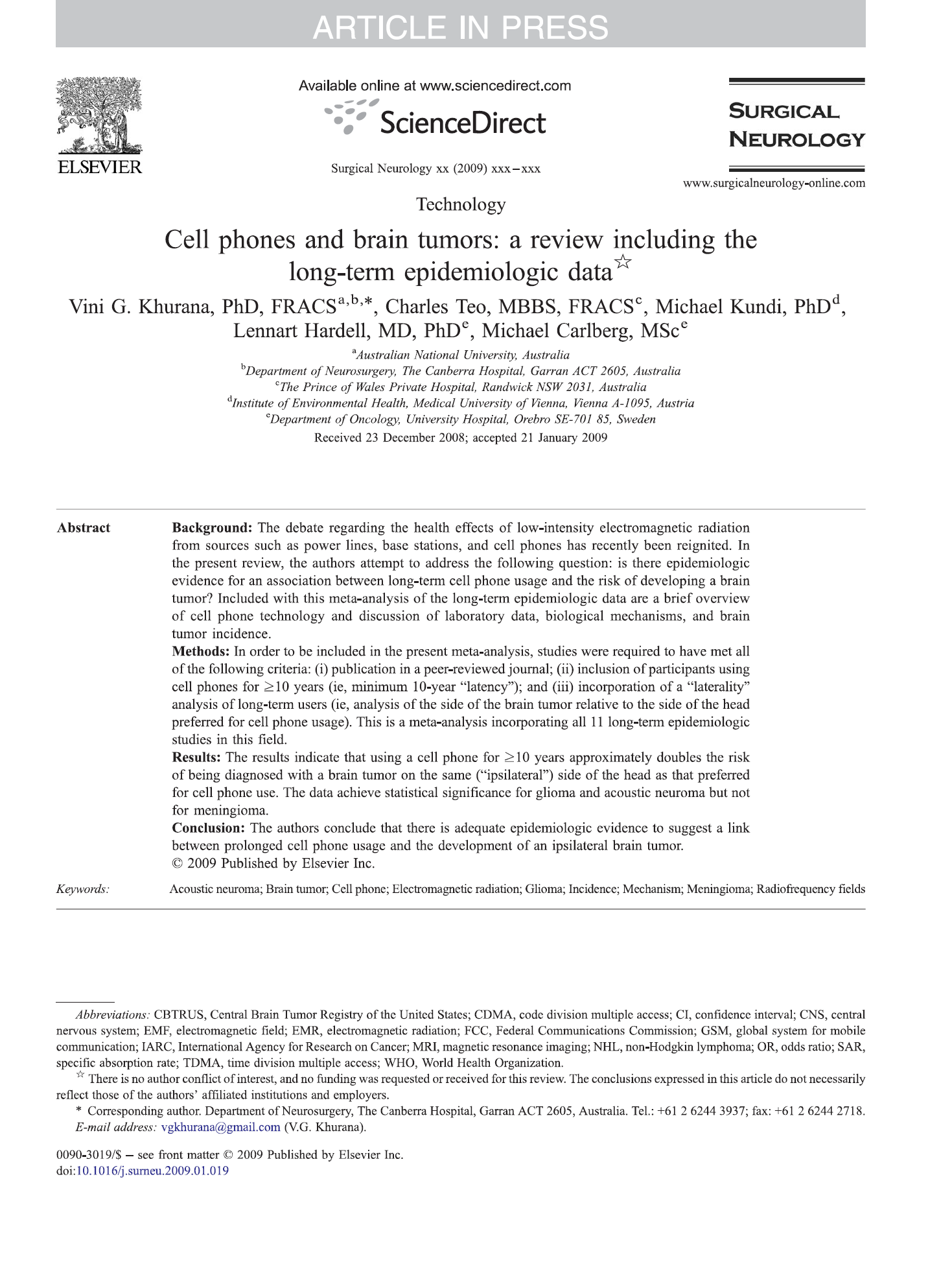 Einstein Brain | EMF Research | Vini Khurana, Michael Kundi, Lennart Hardell, Charles Teo - Cell Phone and Brain Cancer