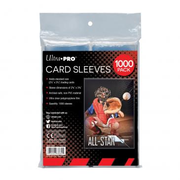 Clear Card Sleeves For Standard Size Trading Cards 2 5 X 3 5 1000 Sports Zone Toys Comics