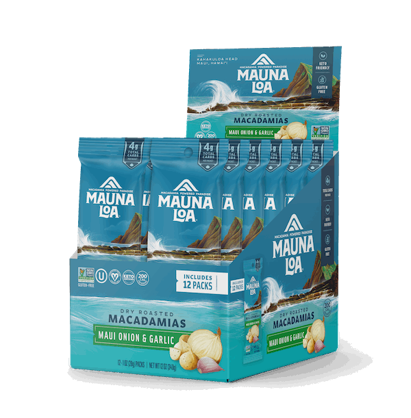 Flavored Macadamias - Garlic Onion Snack Macs