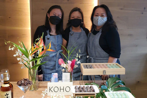 KOHO Team at Restaurant Suntory with bon bons