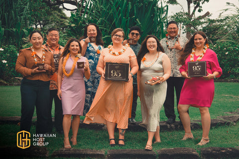 Group picture of Hawaiian Host Team at 95th Anniversary Celebration Event at Bishop Museum