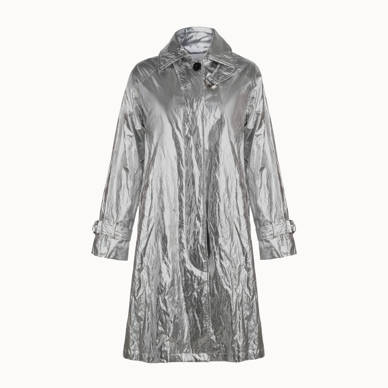 Kenny muted metallic raincoat – Adroit Atelier