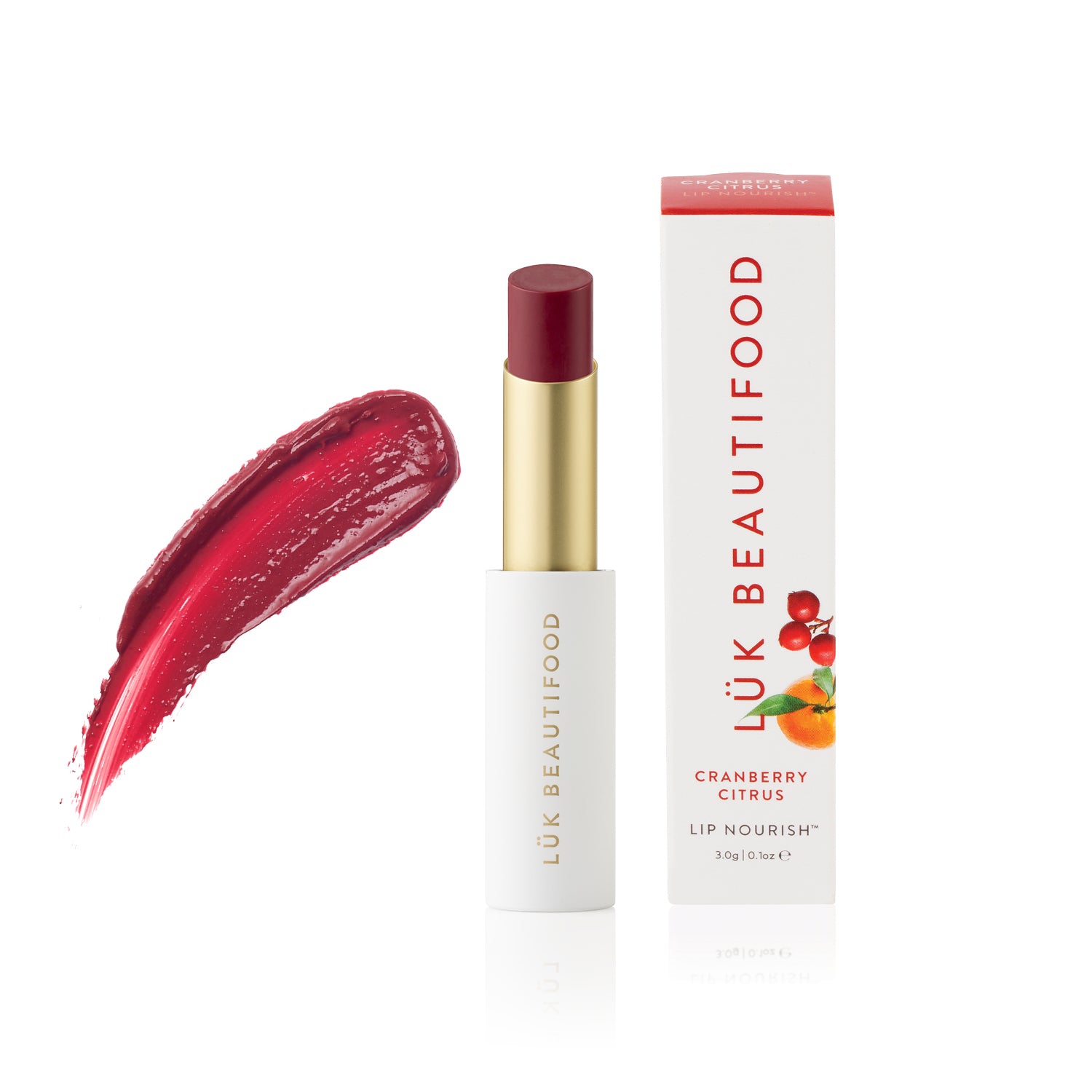 100% Natural Lipstick. Lip Nourish - Cranberry Citrus. – lük beautifood