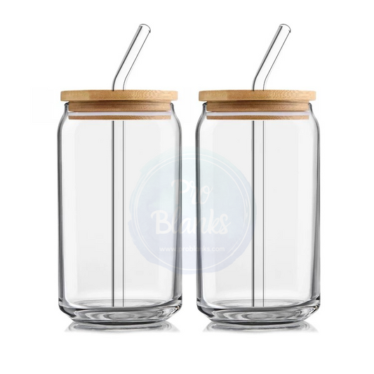 12pcs 32oz/40oz Sublimation Glass Tumbler with Handle & Bamboo Lid