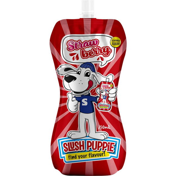 Slush Puppie Pouch Strawberry 250ml International Snacks And Treats 4959
