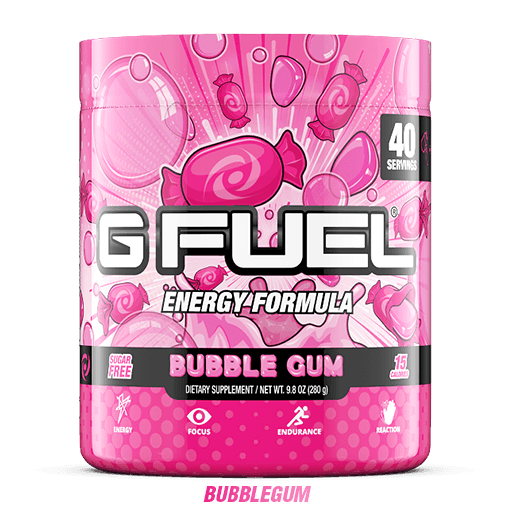 Gfuel Bubble Gum Flavour Energy Formula Tub 280g Usa