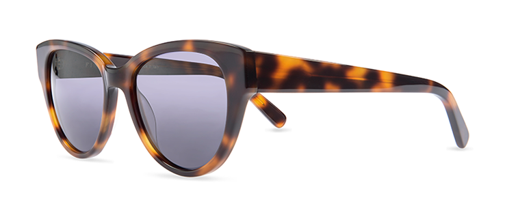 Henrietta Dark Tortoise with Grey Lenses Sunglasses | FINLAY