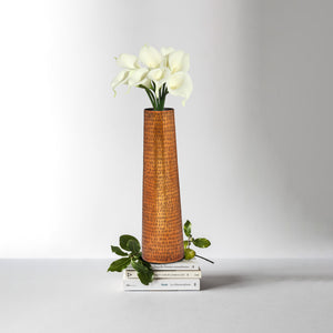 Decorative Aluminum Hammered Table Flower Centerpiece Vase