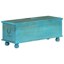 Load image into Gallery viewer, vidaXL Storage Chest Solid Mango Wood Blue  39.4&quot;x15.8&quot;x16.1&quot;