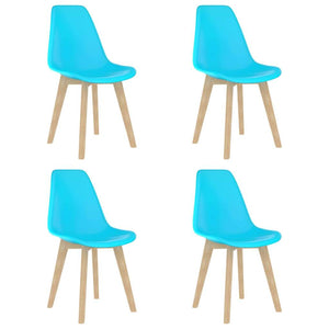 vidaXL 2/4/6x Dining Chairs Blue Plastic Home Kitchen Dinner Room Seating