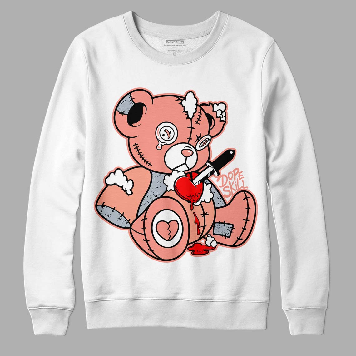 Crimson Bliss 5s DopeSkill Sweatshirt Bear Cry Graphic | DopeSkill Brand