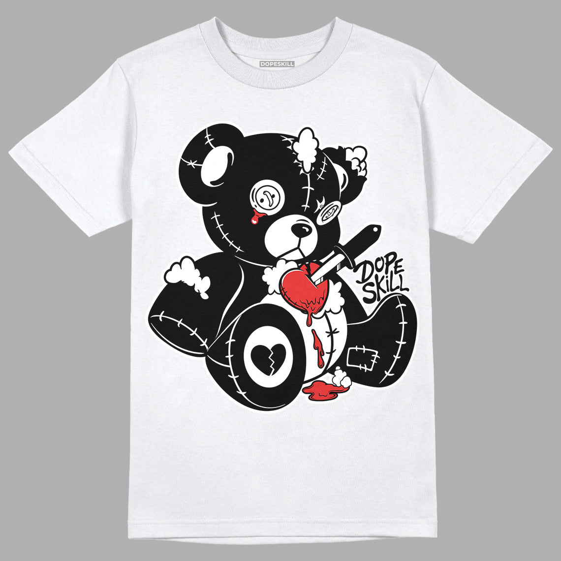 85 Black White 1s DopeSkill T-Shirt Bear Cry Graphic | DopeSkill Brand