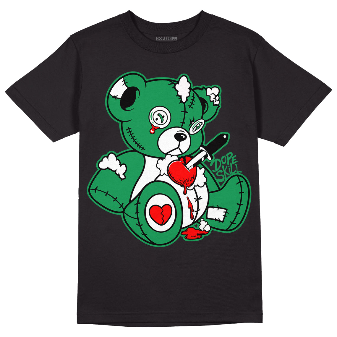 Lucky Green 1s Retro High OG DopeSkill T-Shirt Bear Cry Graphic | DOPESKILL