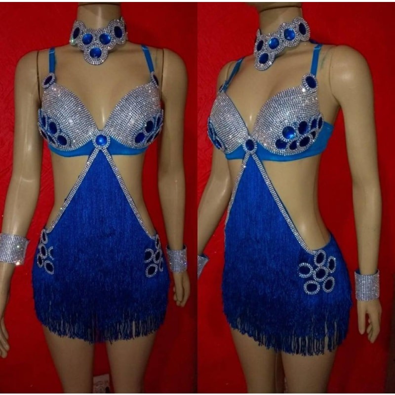 Samba Carnival Wire Bra and Panty Hand Beads Passista Pageant